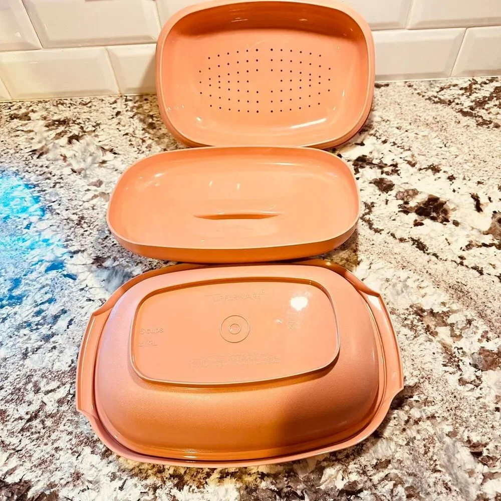 Tupperware Pink Bowl, Steamer
